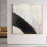 Large Abstract Painting Black And White Artwork Creative Wall Painting Abstract Fine Art Black White Abstract Painting | TURN
