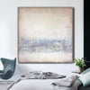 Oil Abstract Painting On Canvas Beige and Light Blue Art | ENLIGHTENMENT