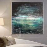 Original Abstract Painting Abstract Sea Paintings On Canvas Abstract Landscape Painting | SPACE SEA