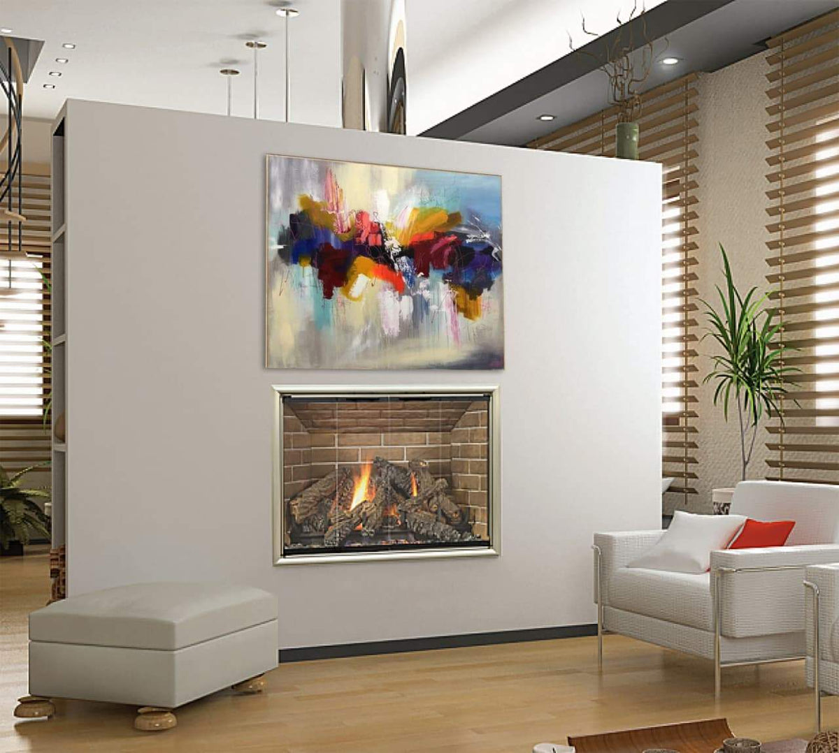 Huge Colorful Abstract Paintings On Canvas Beige Original Artwork Mode ...