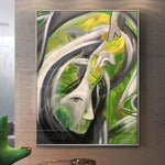 Woman Face Painting Extremely Unique Paintings On Canvas Contemporary Wall Cubist Artwork Modern Face Art | SOUL MAGIC